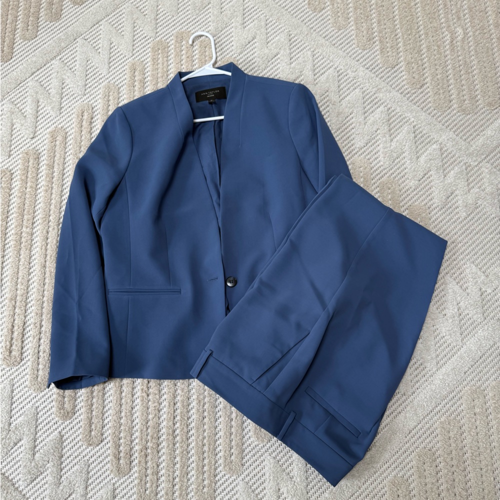 Ann Taylor Slate Blue Suit Set